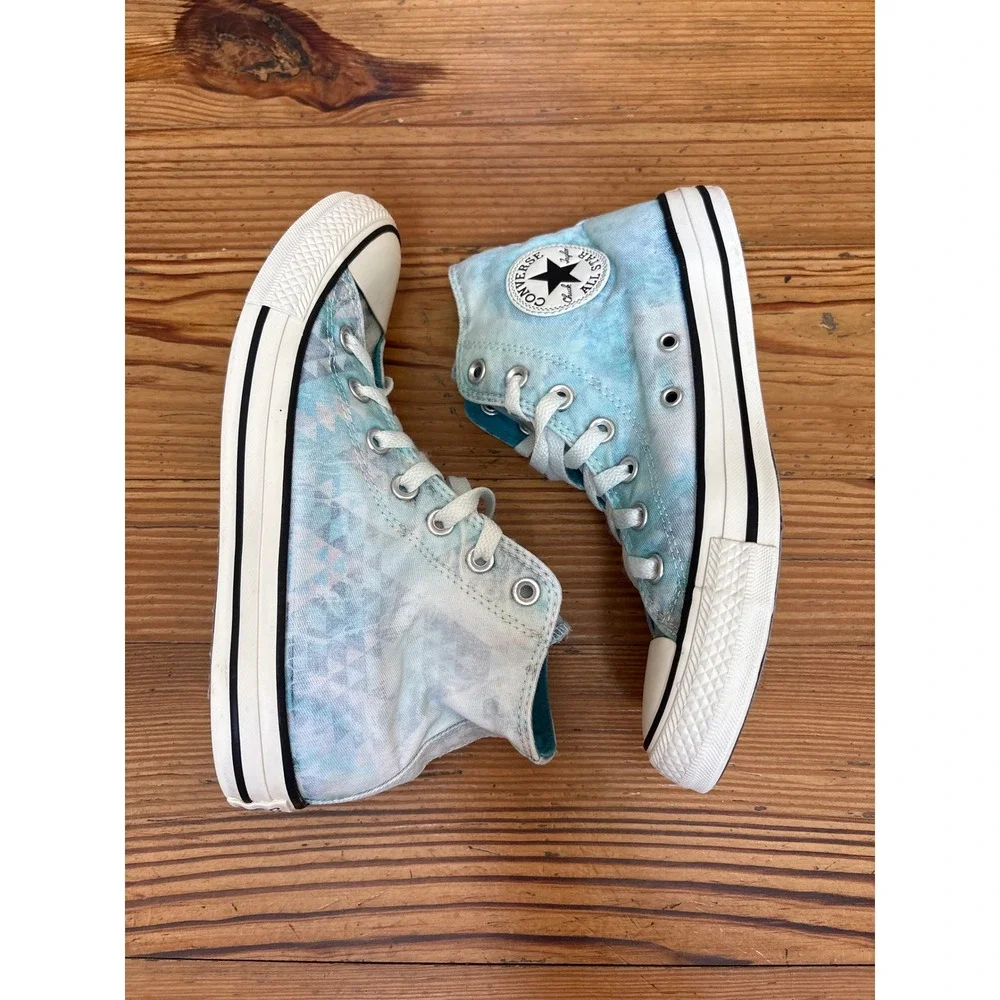 Converse Chuck Taylor All Star Women Blue Geometric Tie Dye High Top SIZE 8 - Picture 8 of 8